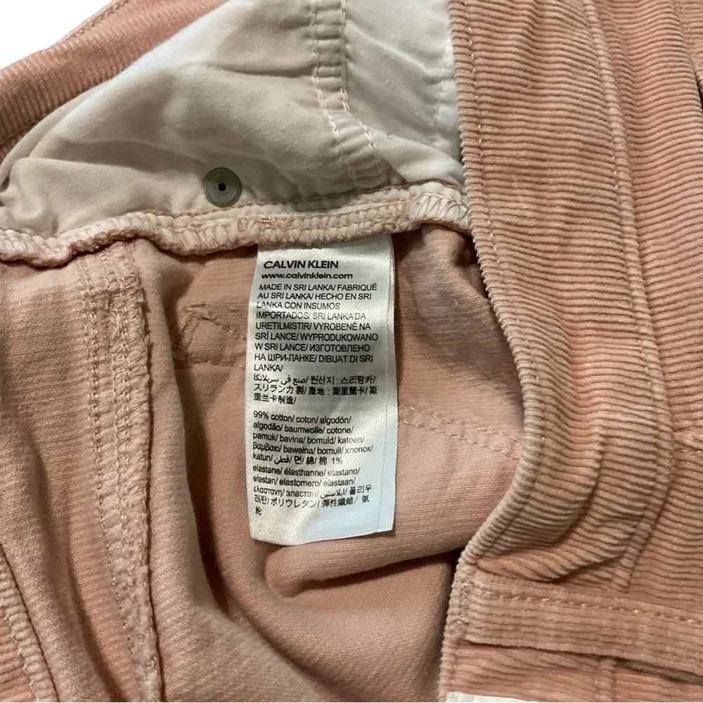 CALVIN KLEIN Pink Corduroy Pants - Size 6‎